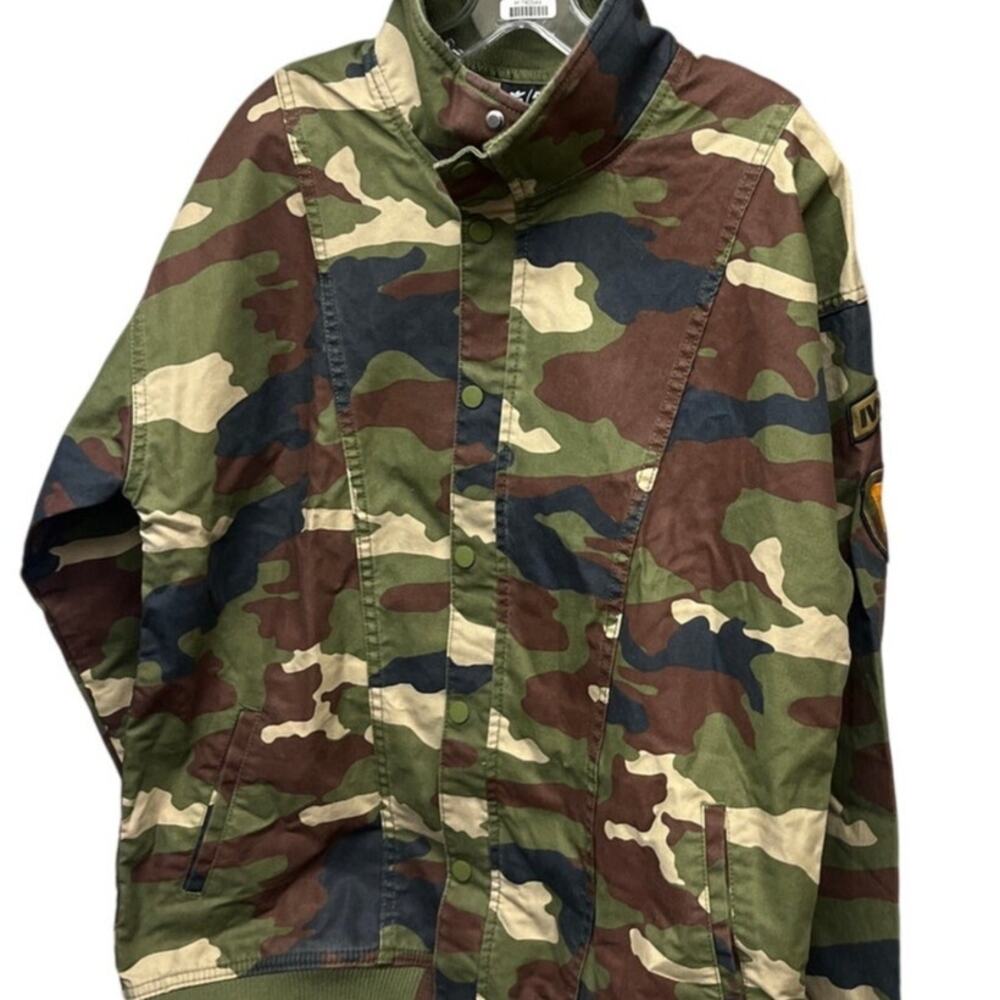 Adidas x Ivy Park Camo Canvas Jacket NWT XL UniteFit Button Utility Coat
